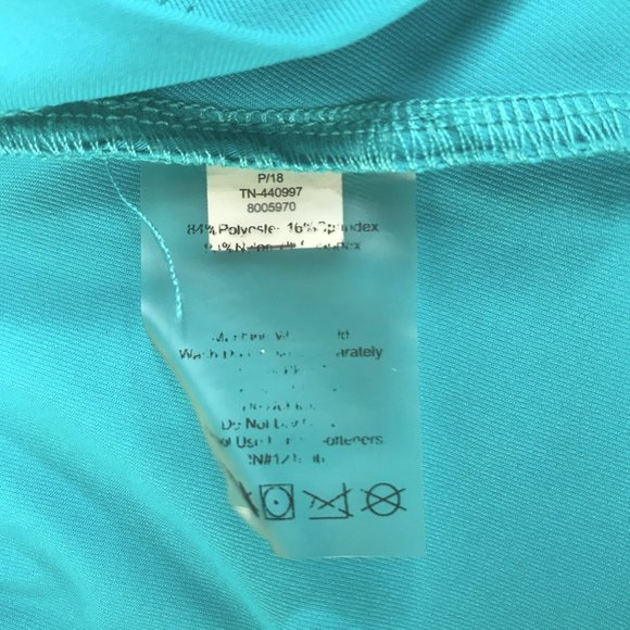 TITLE NINE Teal Zip Pullover Rash Guard Swim Shirt Women's M Svelte Sunbuster LS - Picture 12 of 12